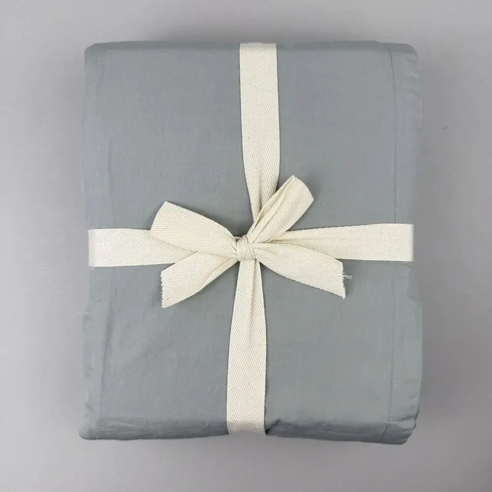 The Citizenry Stonewashed Organic Percale Duvet Cover King/Cal King Seaglass NEW